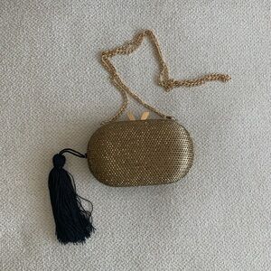 Melissa Velia gold bedazzled clutch/crossbody